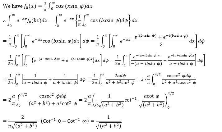 Bessel's Equations Exercise 5 Question 63