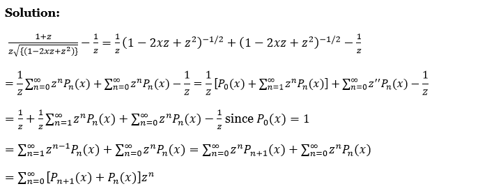 Legendre Polynomials Exercise 4 Question 11