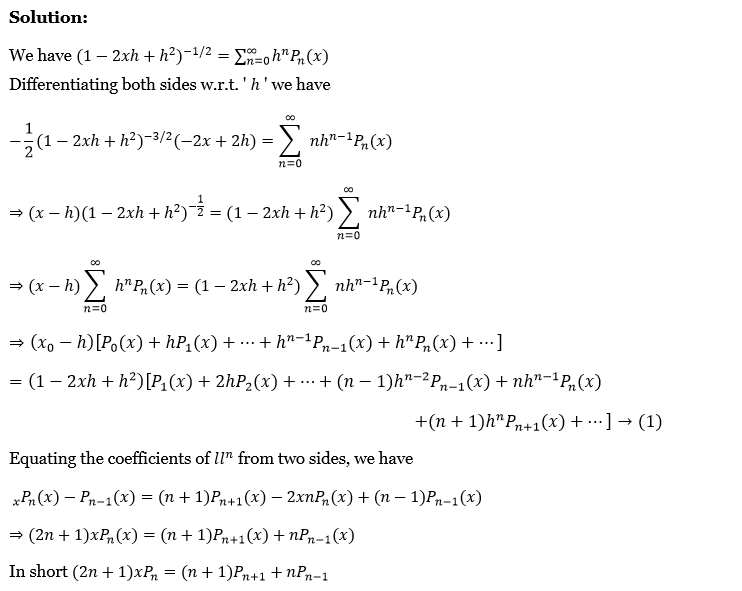 Legendre Polynomials Exercise 4 Question 16