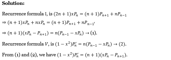 Legendre Polynomials Exercise 4 Question 21