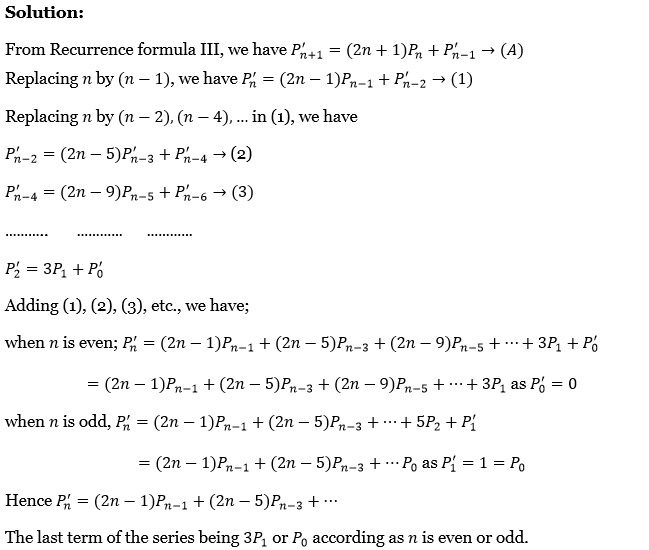 Legendre Polynomials Exercise 4 Question 23
