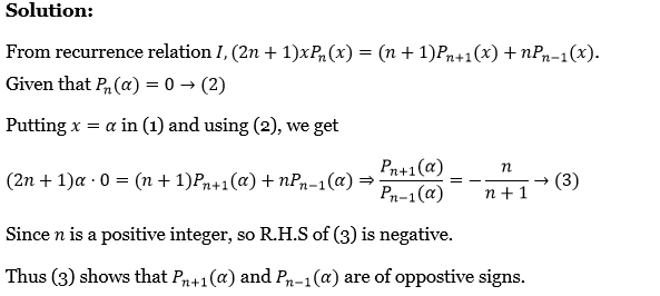 Legendre Polynomials Exercise 4 Question 30