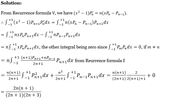 Legendre Polynomials Exercise 4 Question 33