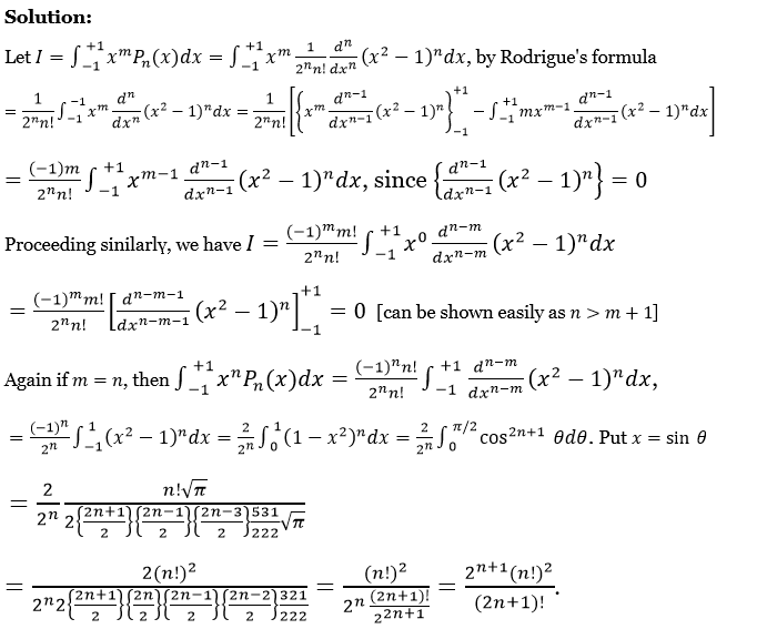 Legendre Polynomials Exercise 4 Question 36