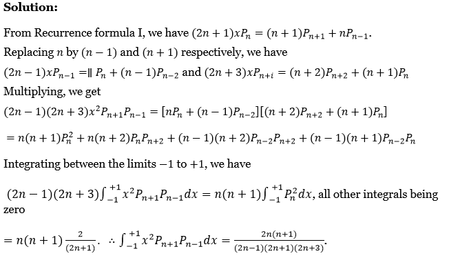 Legendre Polynomials Exercise 4 Question 37