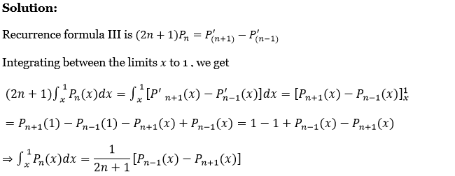 Legendre Polynomials Exercise 4 Question 41