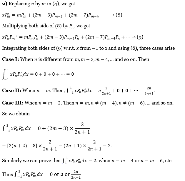Legendre Polynomials Exercise 4 Question 47.2