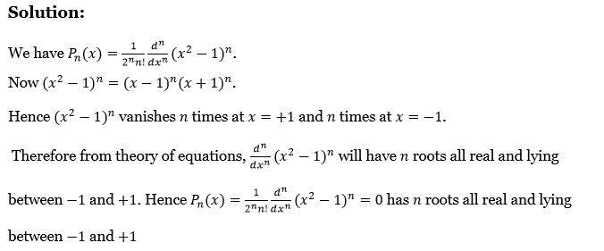 Legendre Polynomials Exercise 4 Question 48