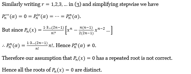 Legendre Polynomials Exercise 4 Question 49.2