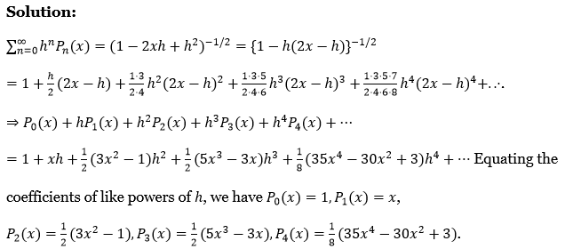 Legendre Polynomials Exercise 4 Question 5
