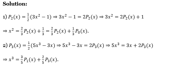 Legendre Polynomials Exercise 4 Question 6