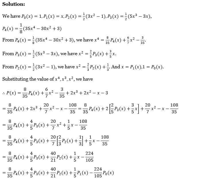 Legendre Polynomials Exercise 4 Question 7