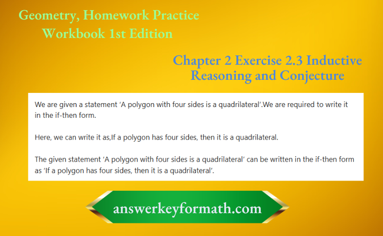 Geometry, Homework Practice Workbook 1st Edition Chapter 2 Exercise 2.3 Points Lines and Planes