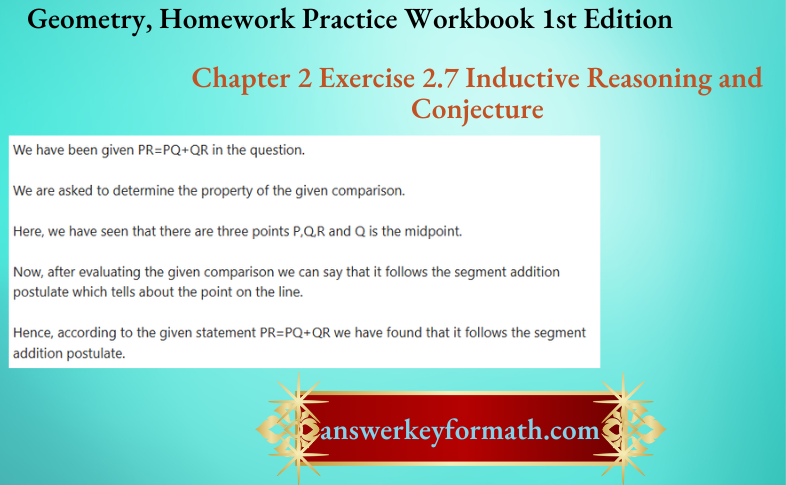 Geometry, Homework Practice Workbook 1st Edition Chapter 2 Exercise 2.7 Points Lines and Planes