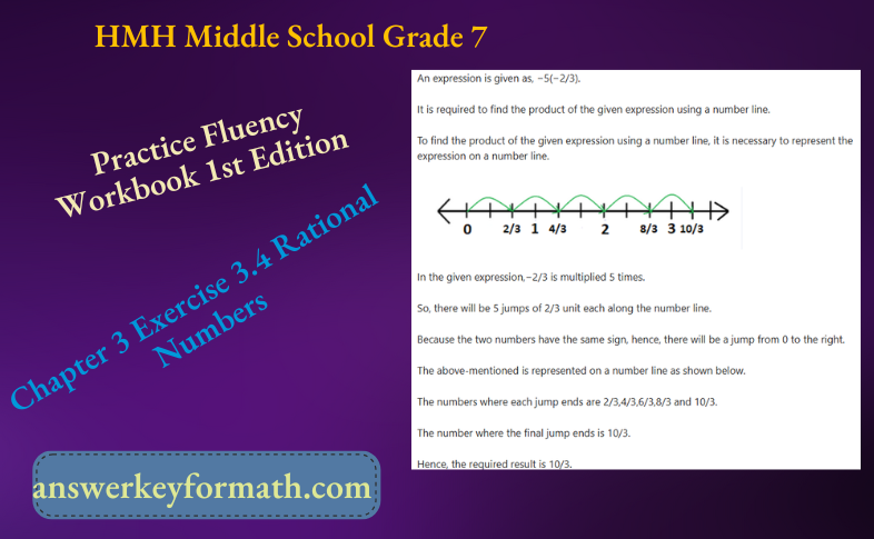 HMH Middle School Grade 7 Practice Fluency Workbook 1st Edition Chapter 3 Exercise 3.4 Rational Numbers