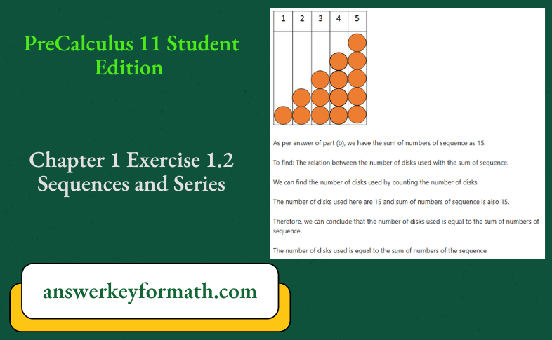 McGraw Hill PreCalculus 11 Student Edition Chapter 1 Exercise 1.2 Sequences and Series